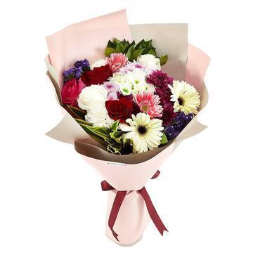 Multicolor Flowers Bouquet with Greenery * VASE NOT INCLUDED