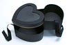 Black Heart Shape Flower Box with Window Lid (Two-Layers)