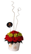 Eternity Christmas preserved roses arranged in a pottery vase with 26 premium preserved roses by Excellent Florists