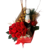 Eternal Love Celebration Box heart-shaped box with preserved red roses, premium chocolate and sparkling apple beverage
