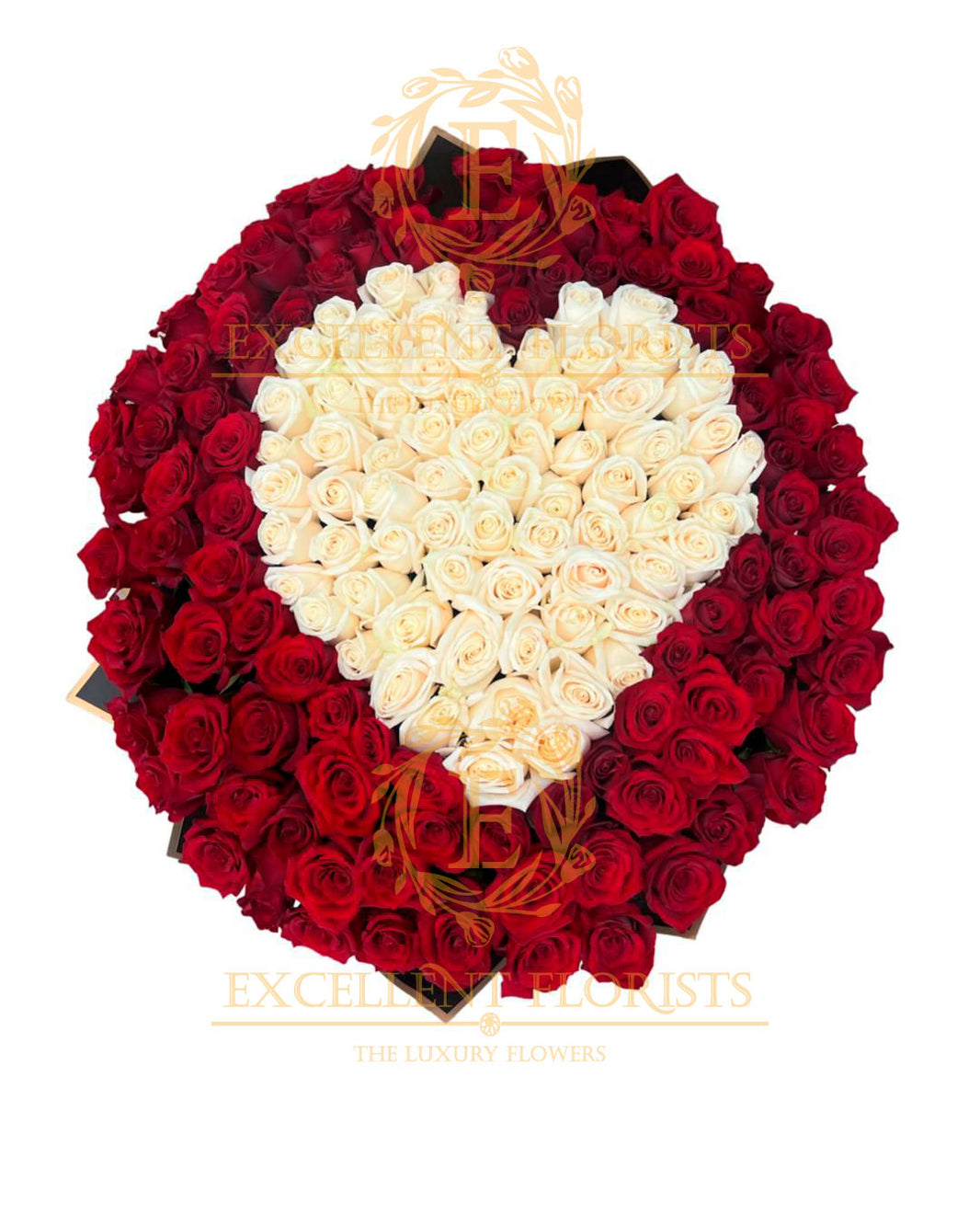 Giant Bouquet of 300 Red Roses with Heart Design | Luxury Flowers