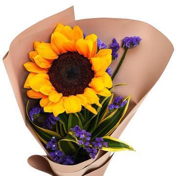 Solo Sunflower Bouquet with Greenery * VASE NOT INCLUDED